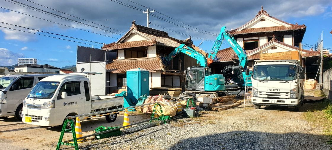 30坪の木造建屋の解体工事